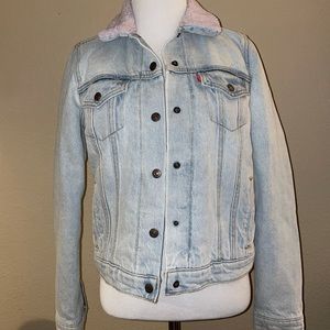 Levi's Lavender Sherpa Lined Jean Jacket |